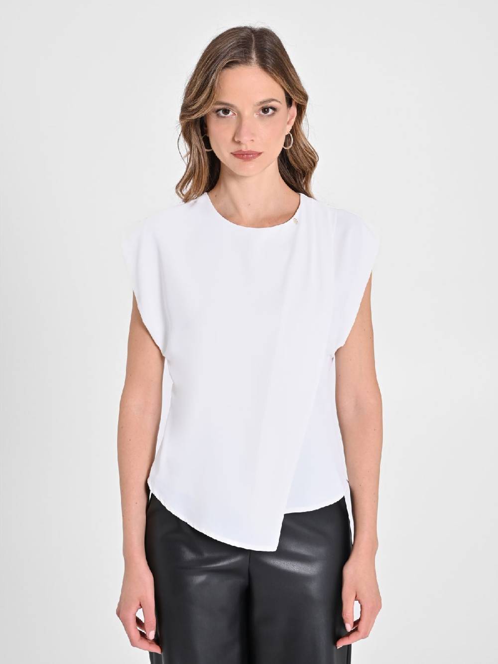 Rinascimento Blusa scatoletta Bianca Sconti VIP
