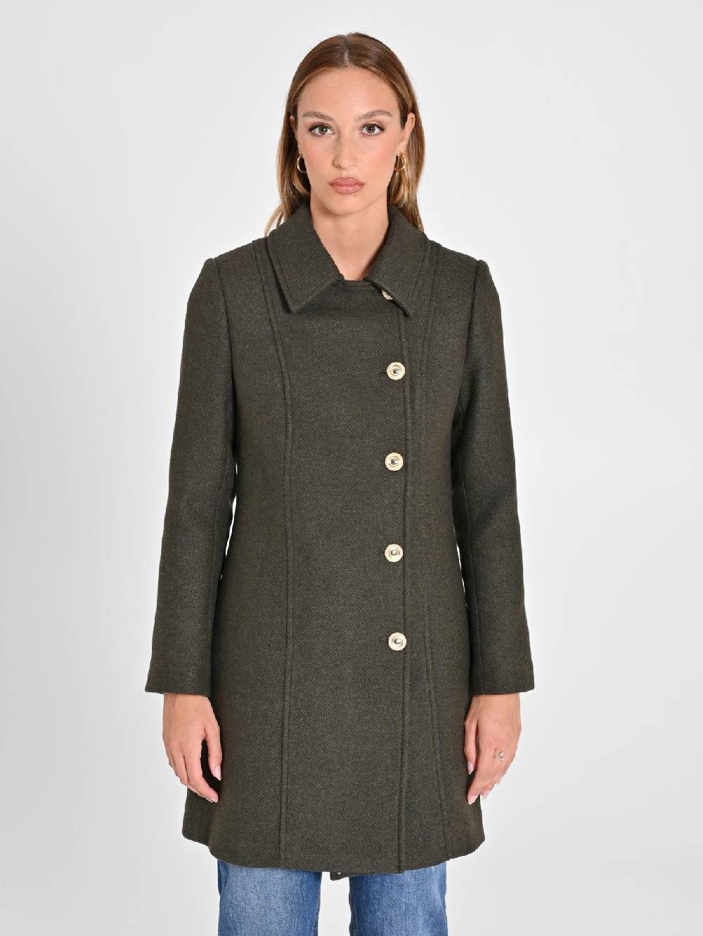 Rinascimento Cappotto Verde Muschio Ritorno libero