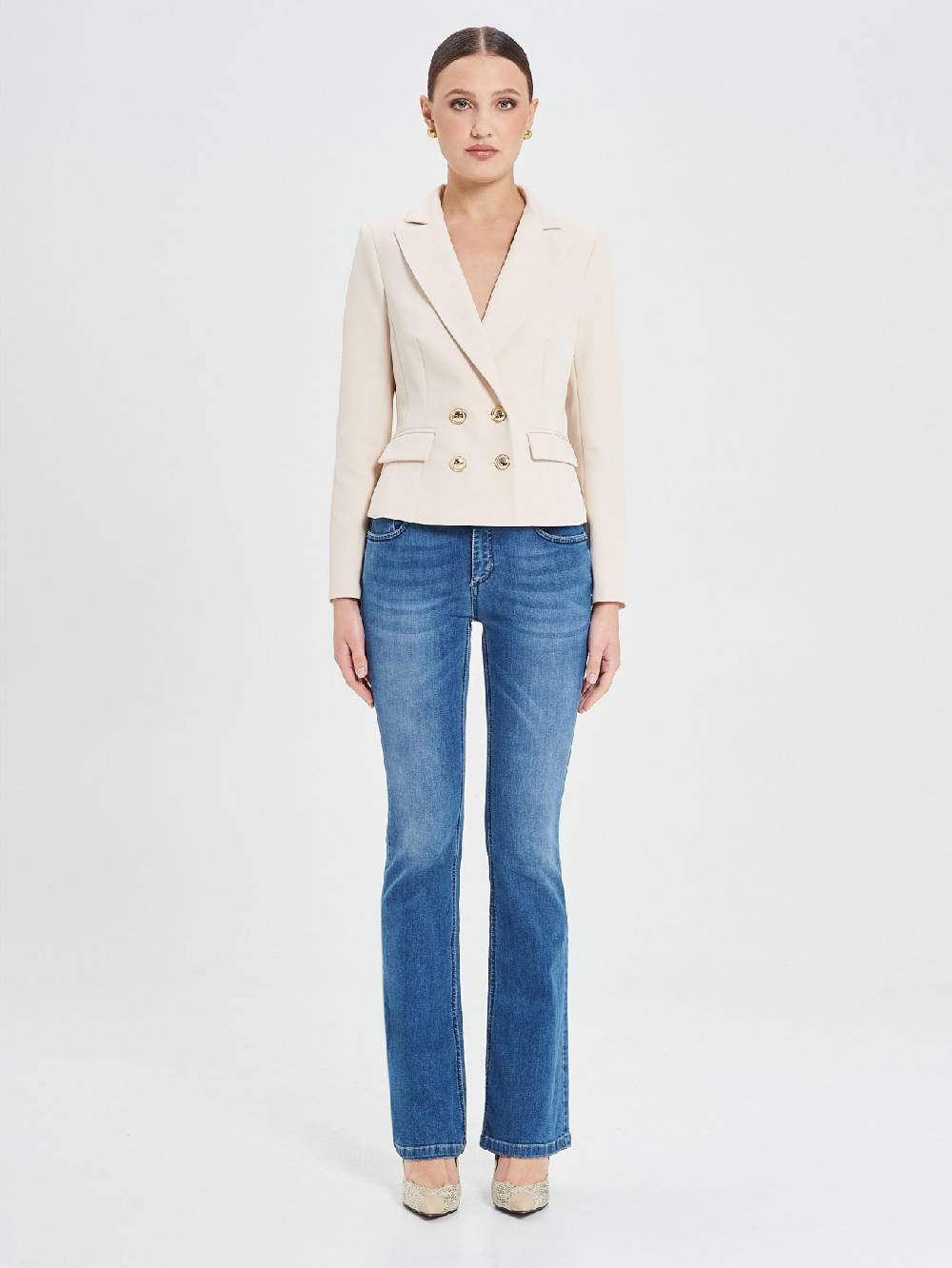 Rinascimento Giacca Doppiopetto Beige Donna Fino al 50% di sconto