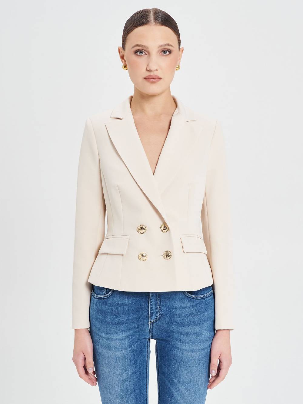 Rinascimento Giacca Doppiopetto Beige Donna Fino al 50% di sconto