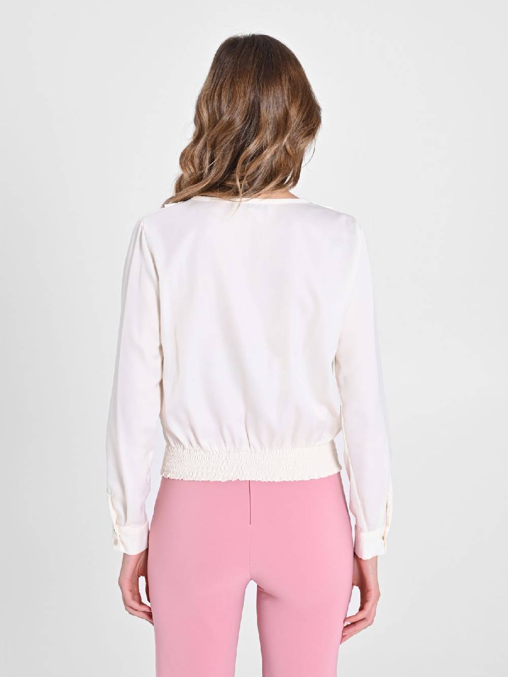 Rinascimento Blusa incrociata in Raso Esporta salva