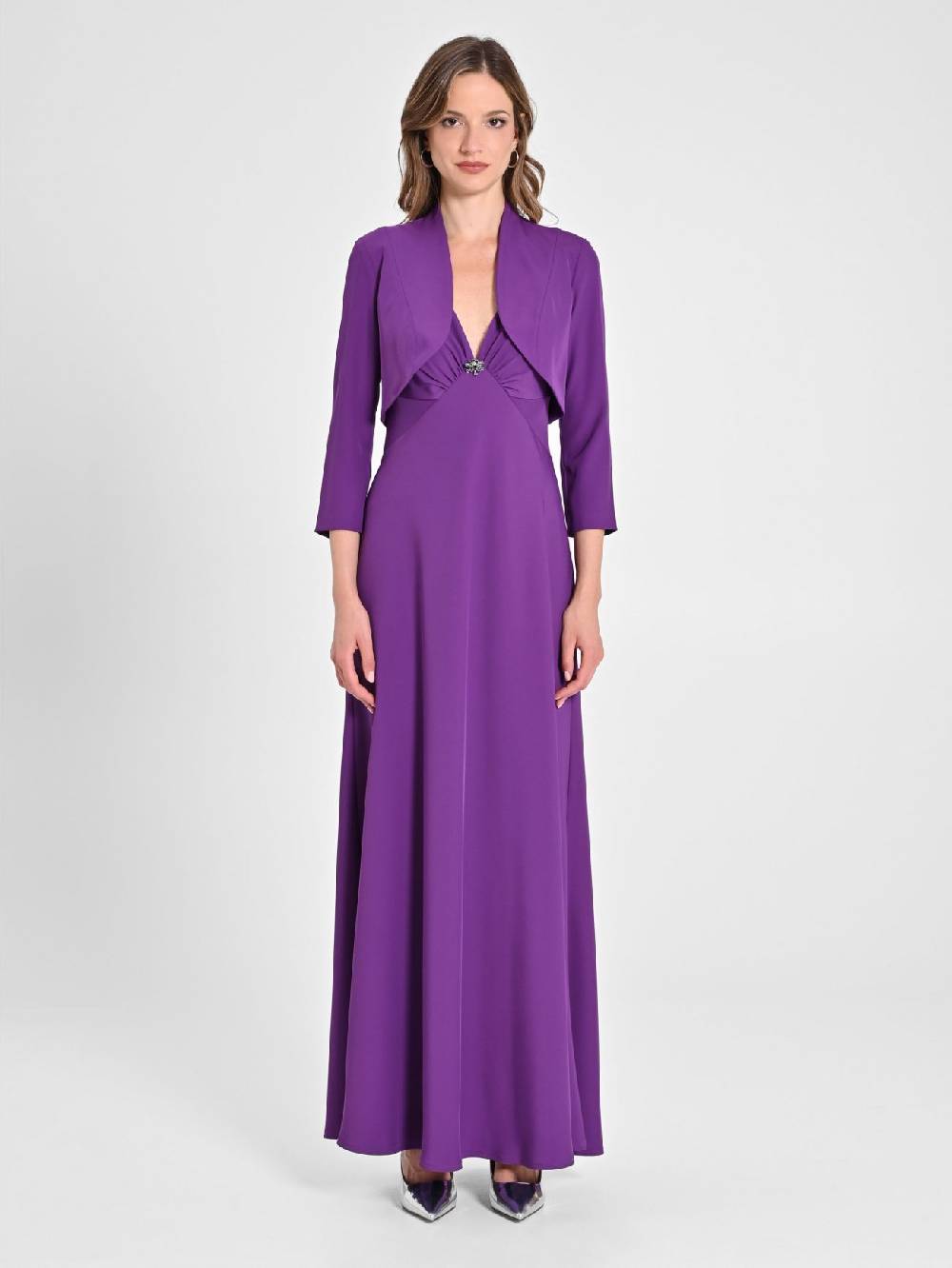 Rinascimento Coprispalle in Cady Viola Melanzana Duty-free