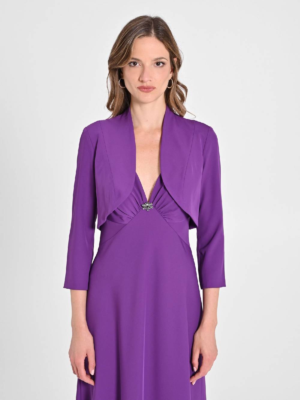 Rinascimento Coprispalle in Cady Viola Melanzana Duty-free