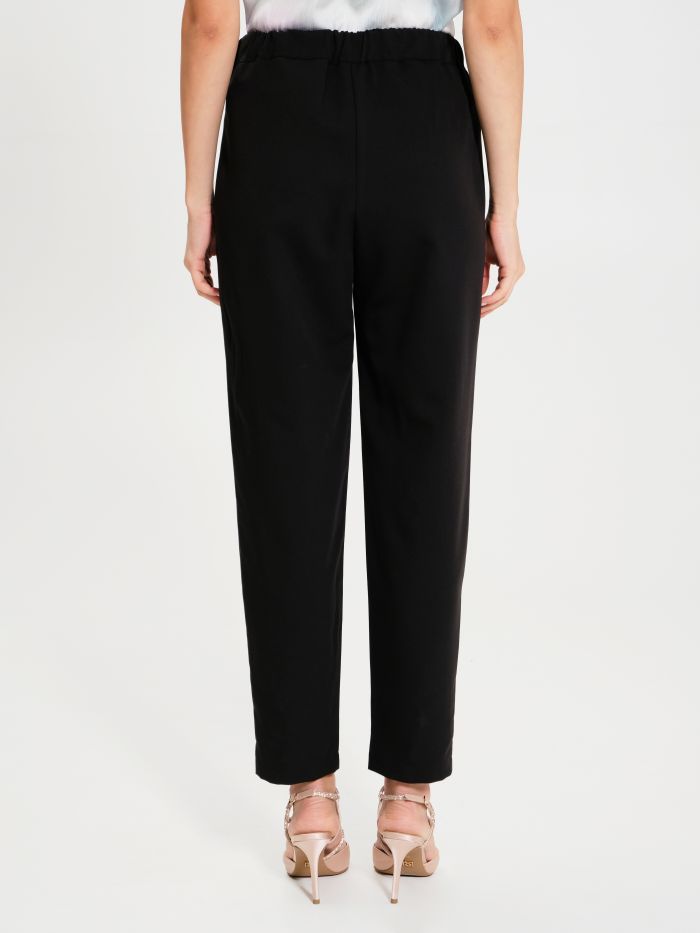 Rinascimento Pantaloni Carota con Punto Smock Prezzo Ridotto