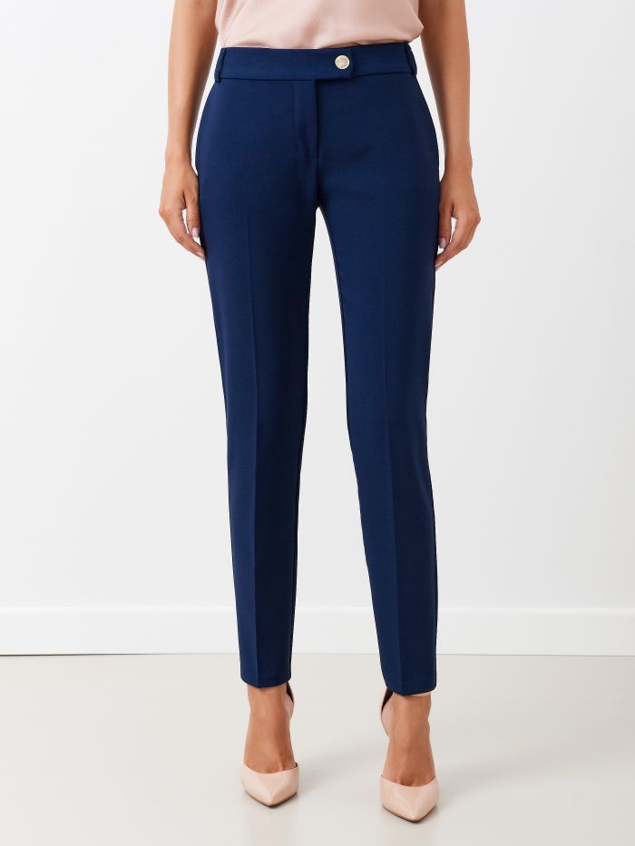 Rinascimento Pantaloni Slim in Tessuto Tecnico Economico
