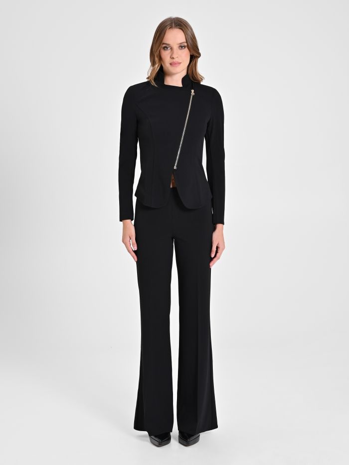 Rinascimento Giacca zip in scuba crèpe Donna In Vendita