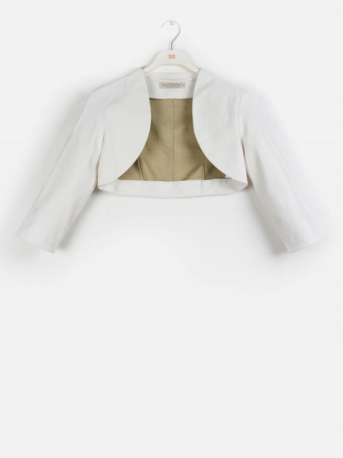 Rinascimento Coprispalle Basic in Simil Pelle color Bianco Donna Nuova