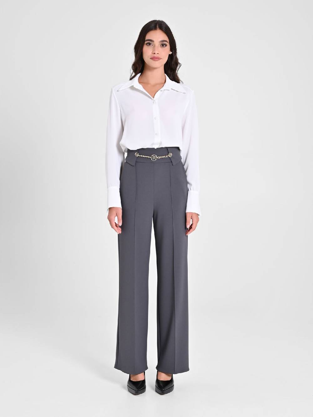 Rinascimento Pantaloni Grigi Chains Online Outlet