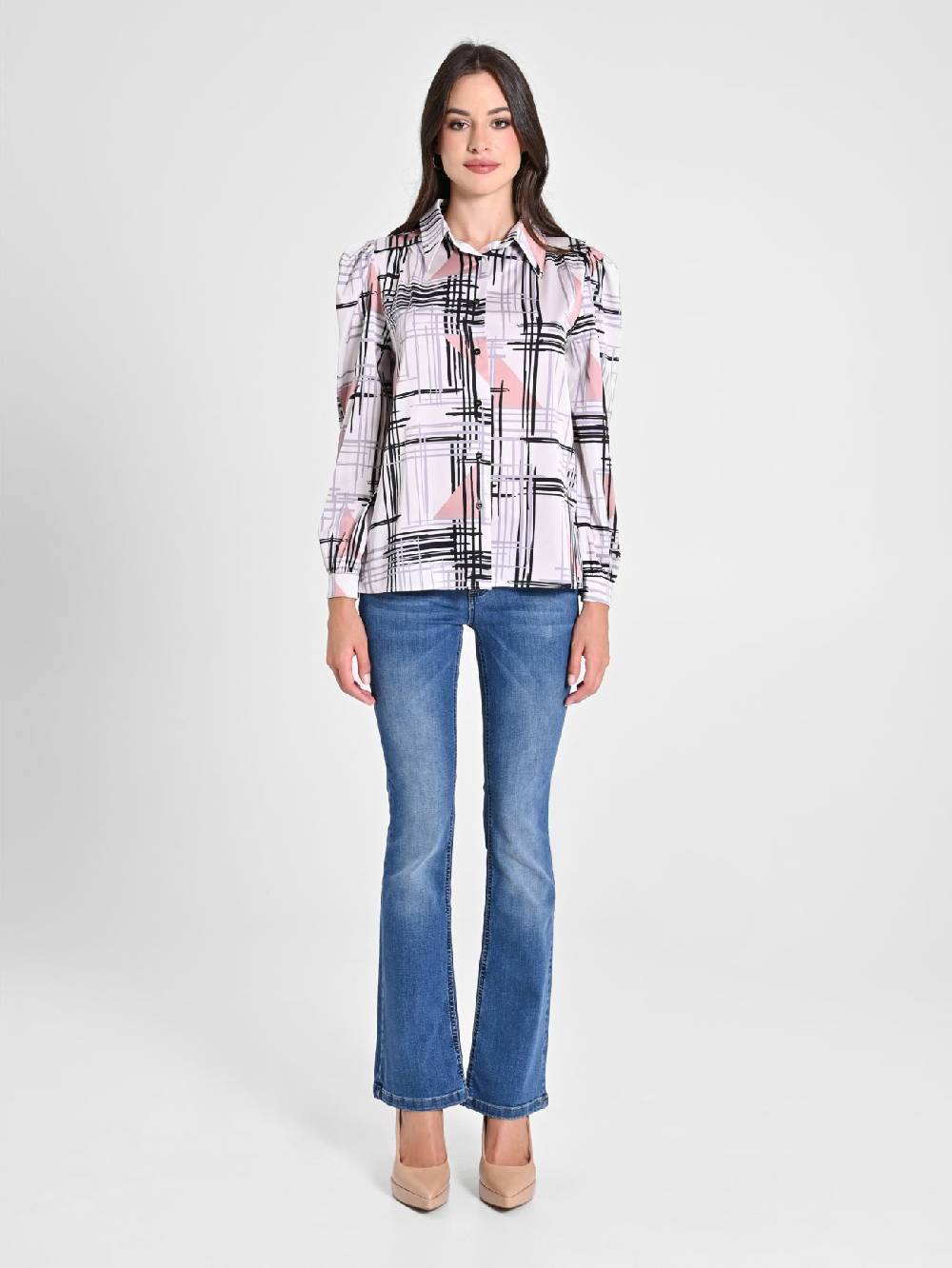 Rinascimento Camicia stampa Geometrica Liquidazione