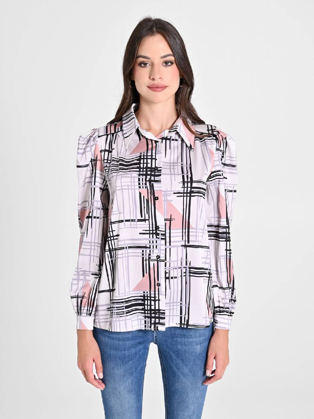 Rinascimento Camicia stampa Geometrica Liquidazione