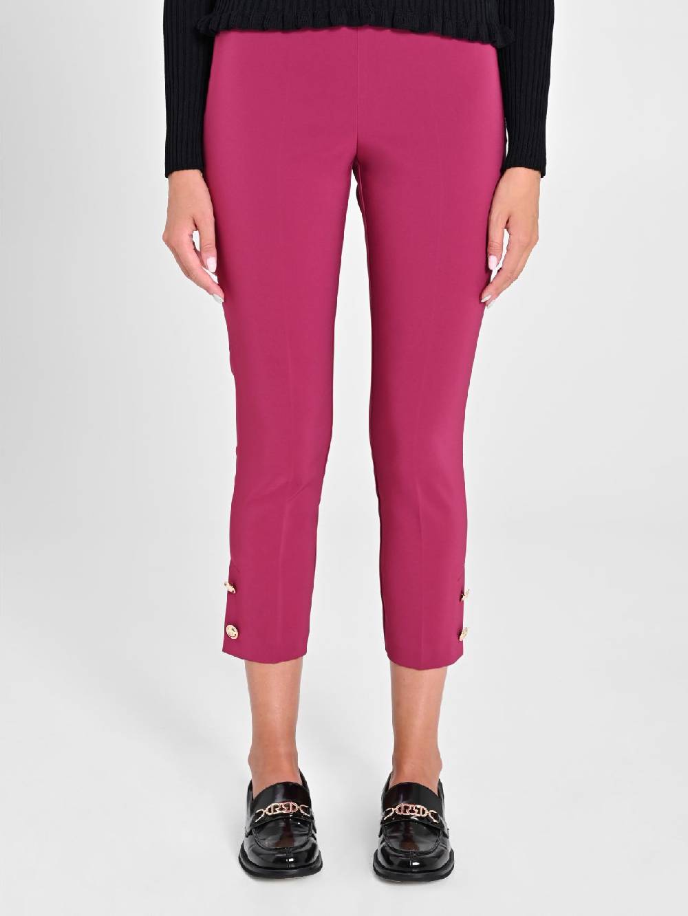 Rinascimento Pantaloni Slim in Tessuto Tecnico Bordeaux Rilascio limitato