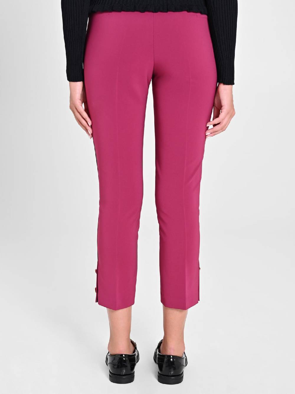 Rinascimento Pantaloni Slim in Tessuto Tecnico Bordeaux Rilascio limitato