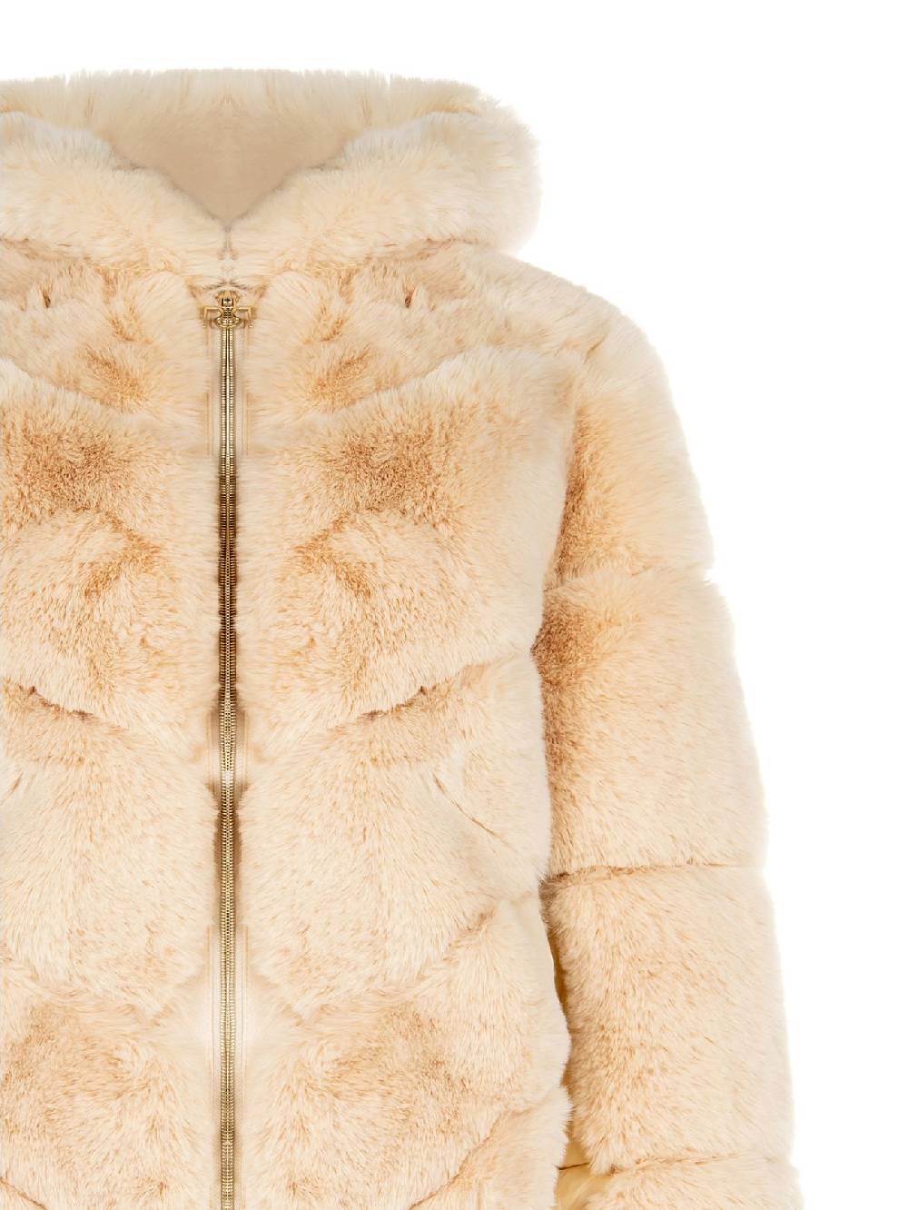 Rinascimento Giacca effetto Pelliccia Beige Latest stili