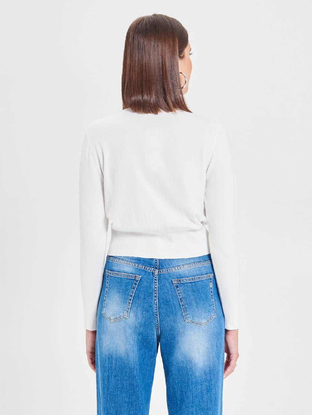 Rinascimento Cardigan Bianco in Maglia Eco Vero® Ultimi due giorni