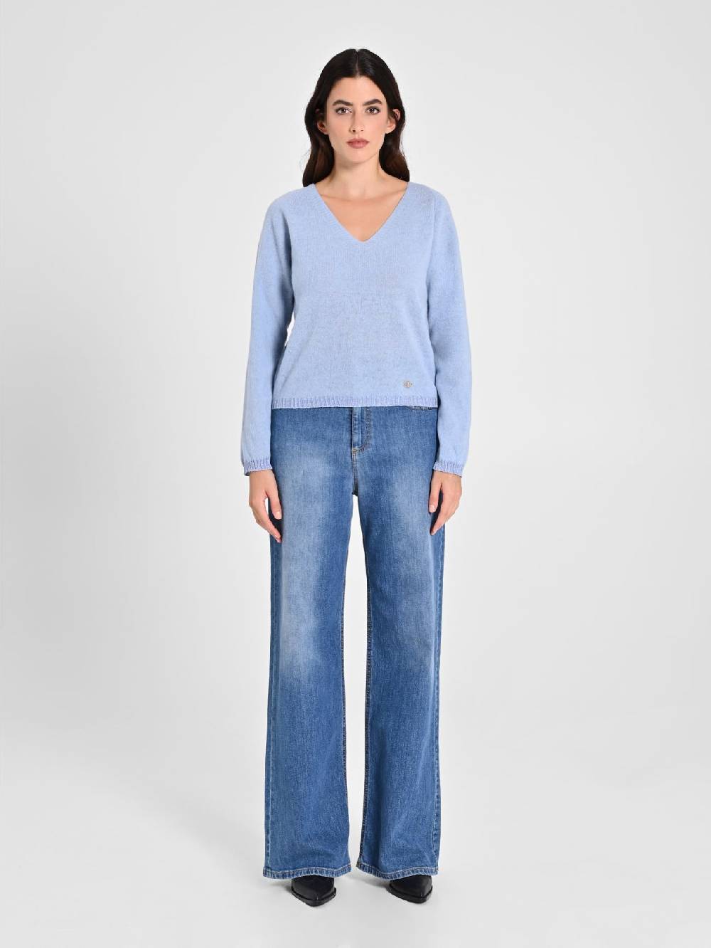 Rinascimento Maglione Lana Cashmere Azzurro Fino al 65% di sconto