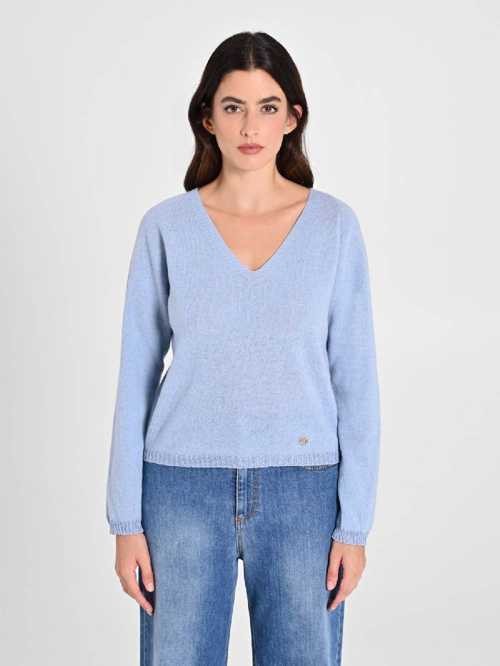 Rinascimento Maglione Lana Cashmere Azzurro Fino al 65% di sconto
