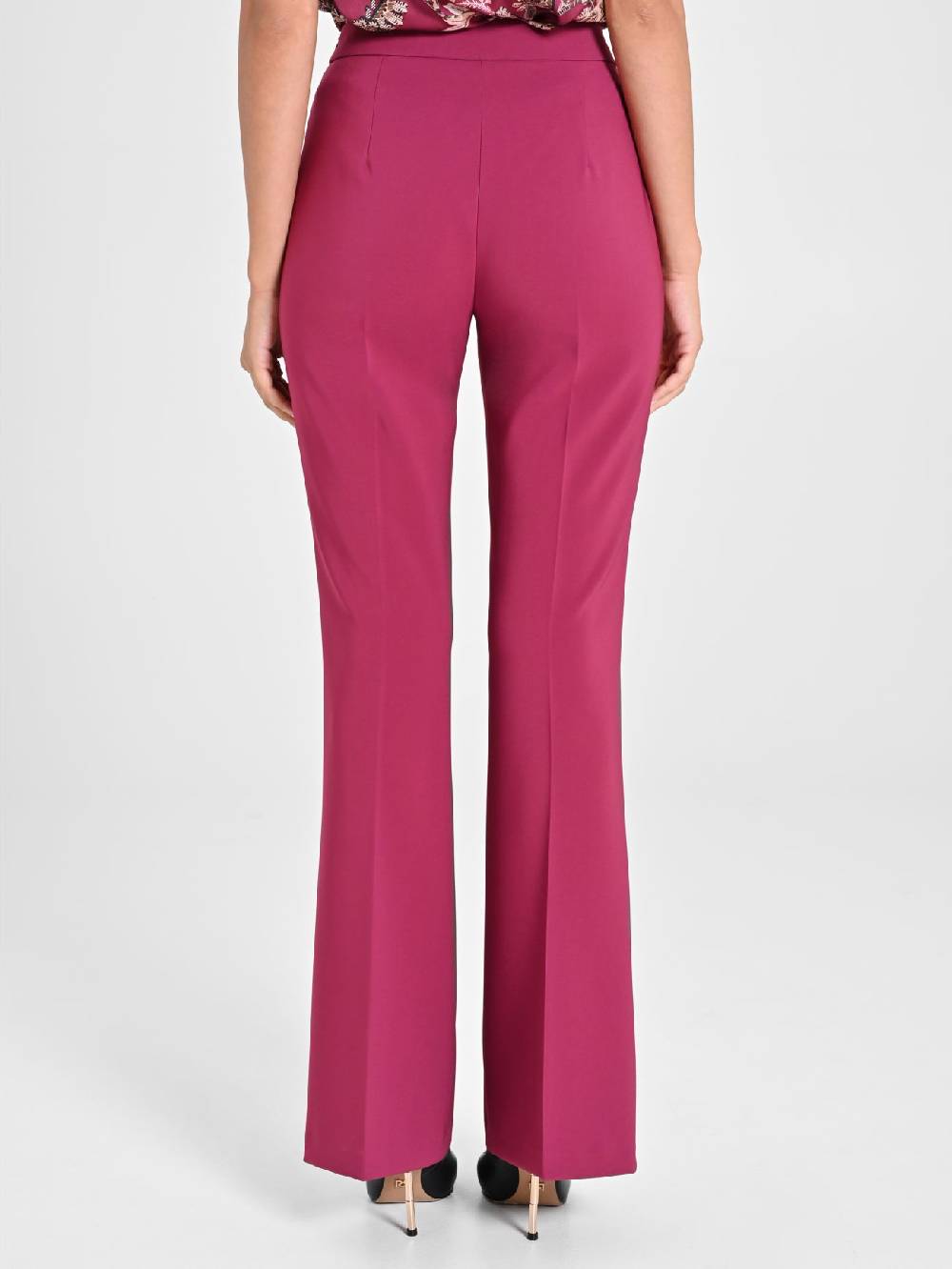 Rinascimento Pantaloni Flared in Tessuto Tecnico Bordeaux Only for today