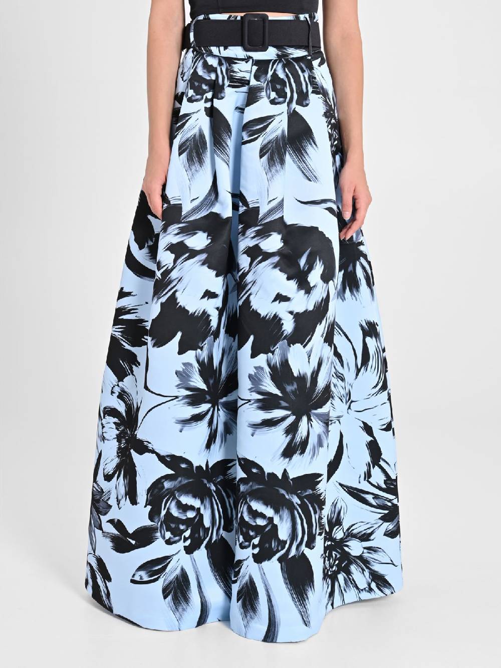Rinascimento Maxi Gonna in Duchesse stampa Floreale Spedizione Gratuita
