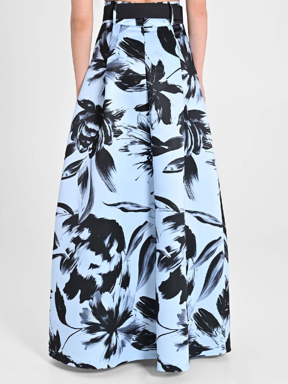Rinascimento Maxi Gonna in Duchesse stampa Floreale Spedizione Gratuita