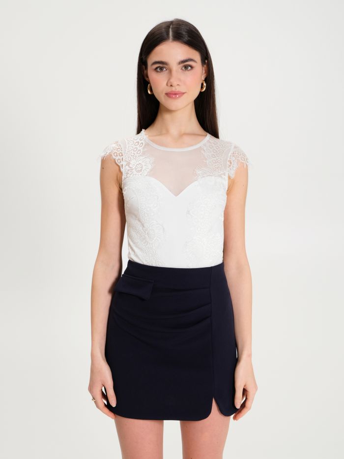Rinascimento Top Body in Pizzo Consegna Veloce
