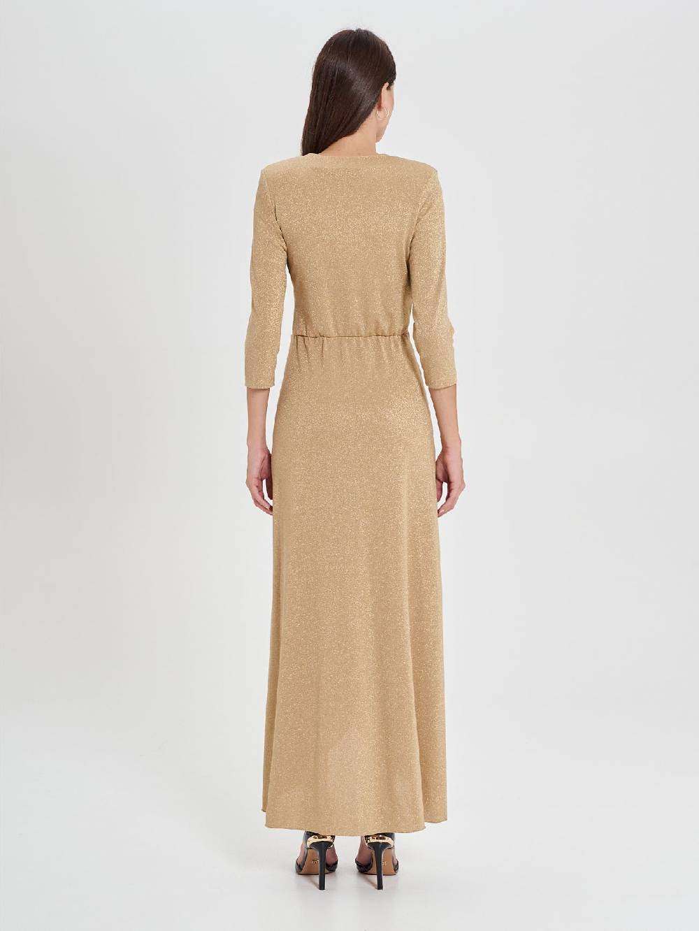 Rinascimento Abito Lungo Oro Lurex Hotsell