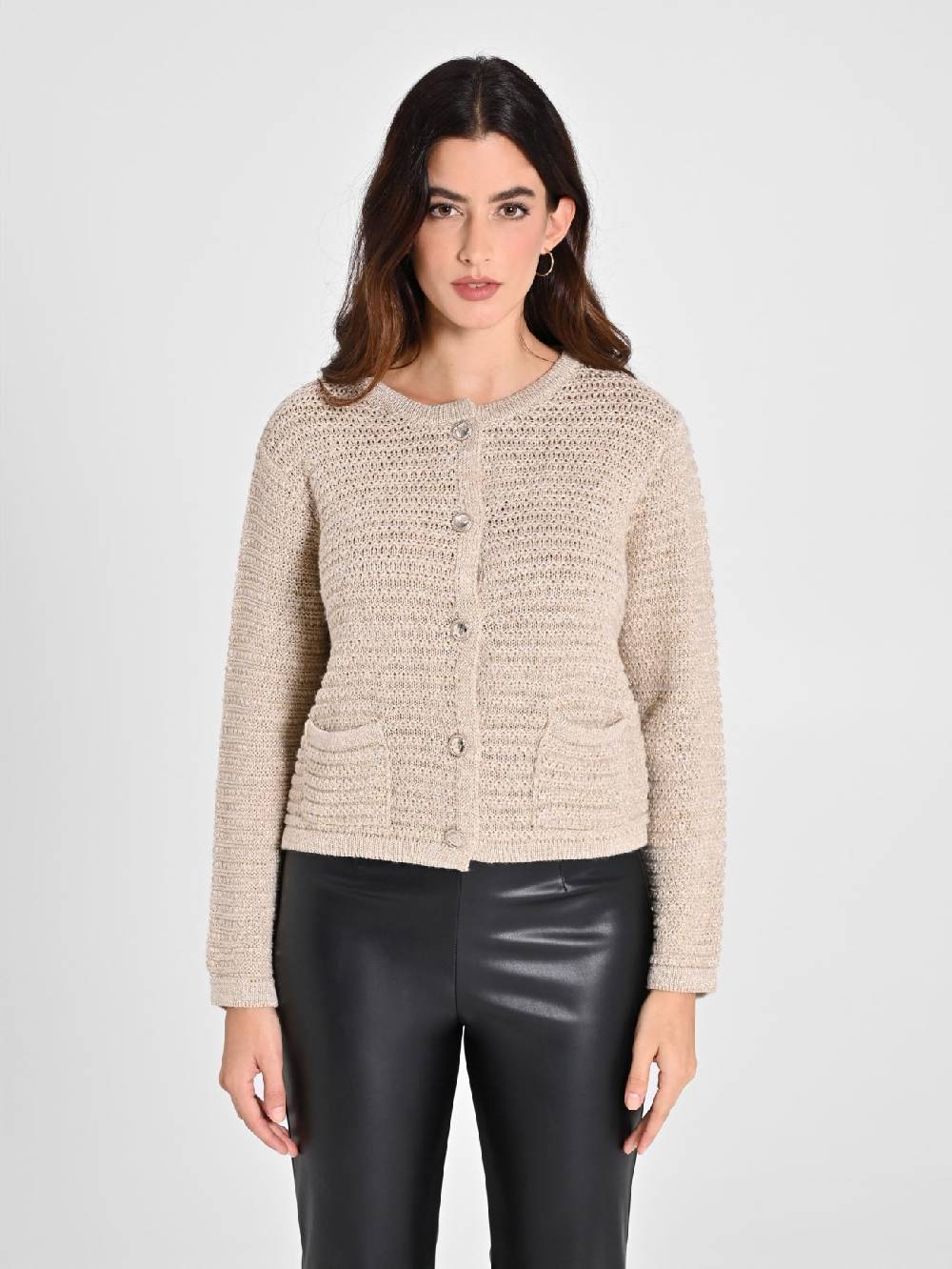 Rinascimento Cardigan Lurex Oro Vendita Calda