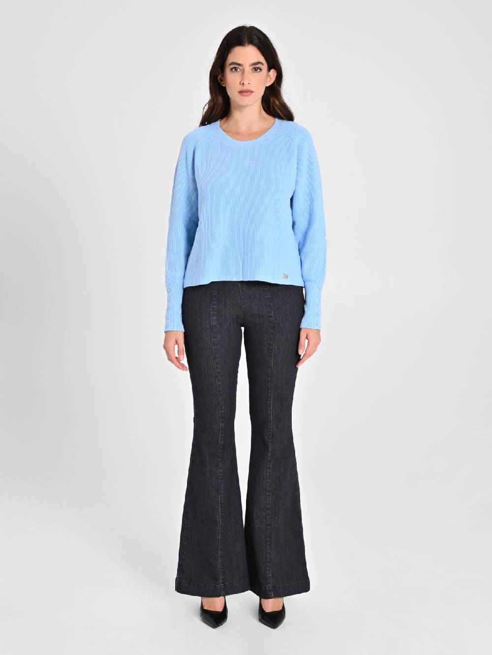 Rinascimento Maglione Azzurro Paillettes Vendita Economica