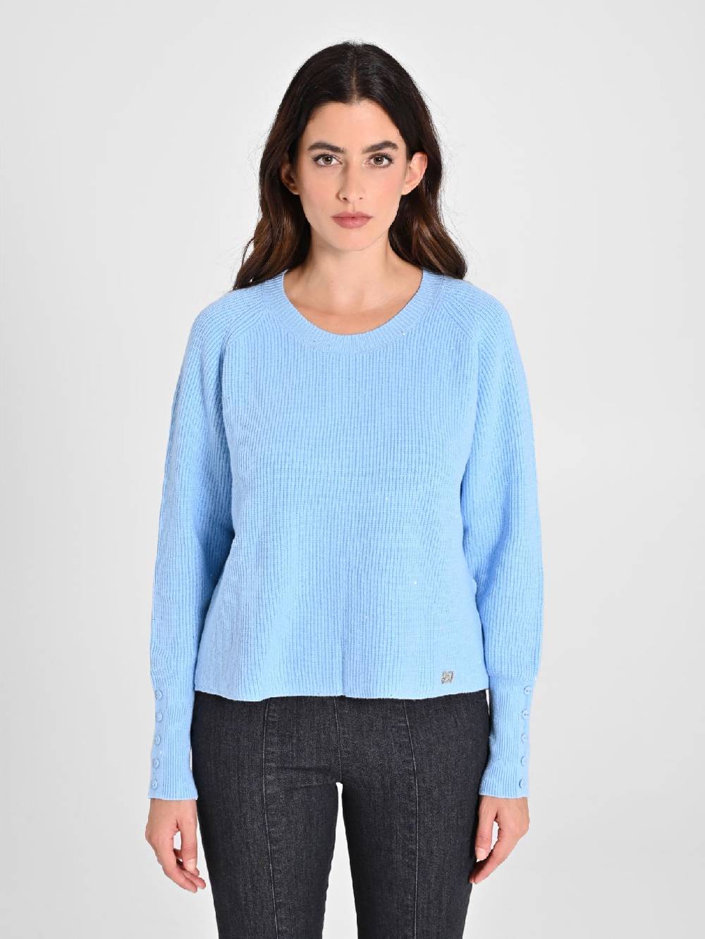 Rinascimento Maglione Azzurro Paillettes Vendita Economica