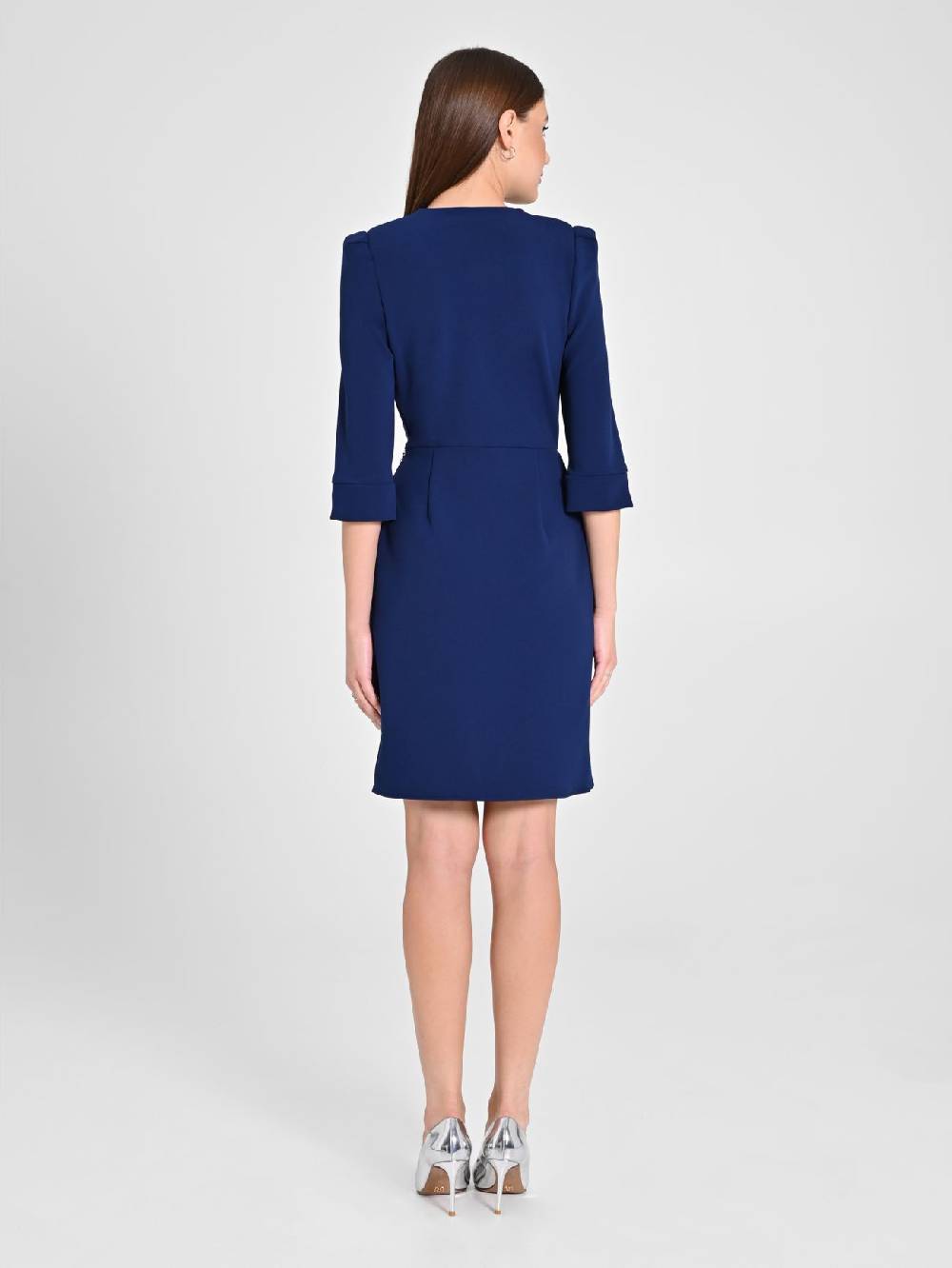 Rinascimento Abito Wrap Blu Vendite Flash