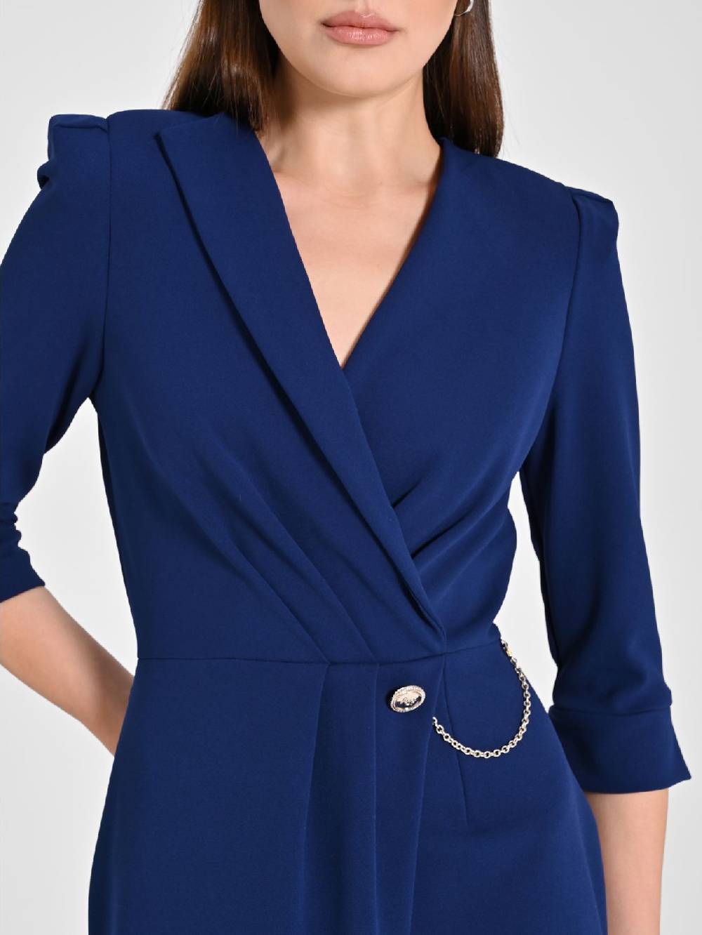 Rinascimento Abito Wrap Blu Vendite Flash