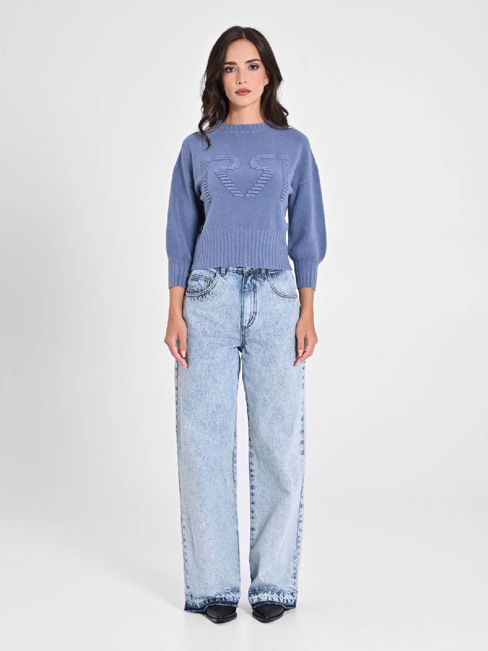 Rinascimento Maglione RR Azzurro Avio Spedizione gratuita