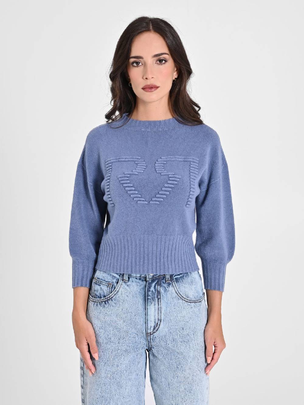 Rinascimento Maglione RR Azzurro Avio Spedizione gratuita