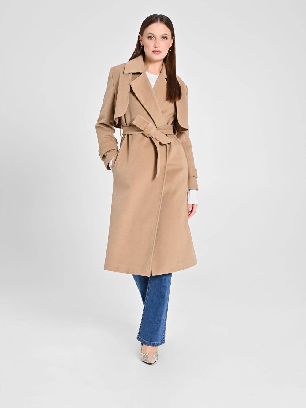 Rinascimento Cappotto Trasformabile Tre-In-Uno color Cammello Flash Sale