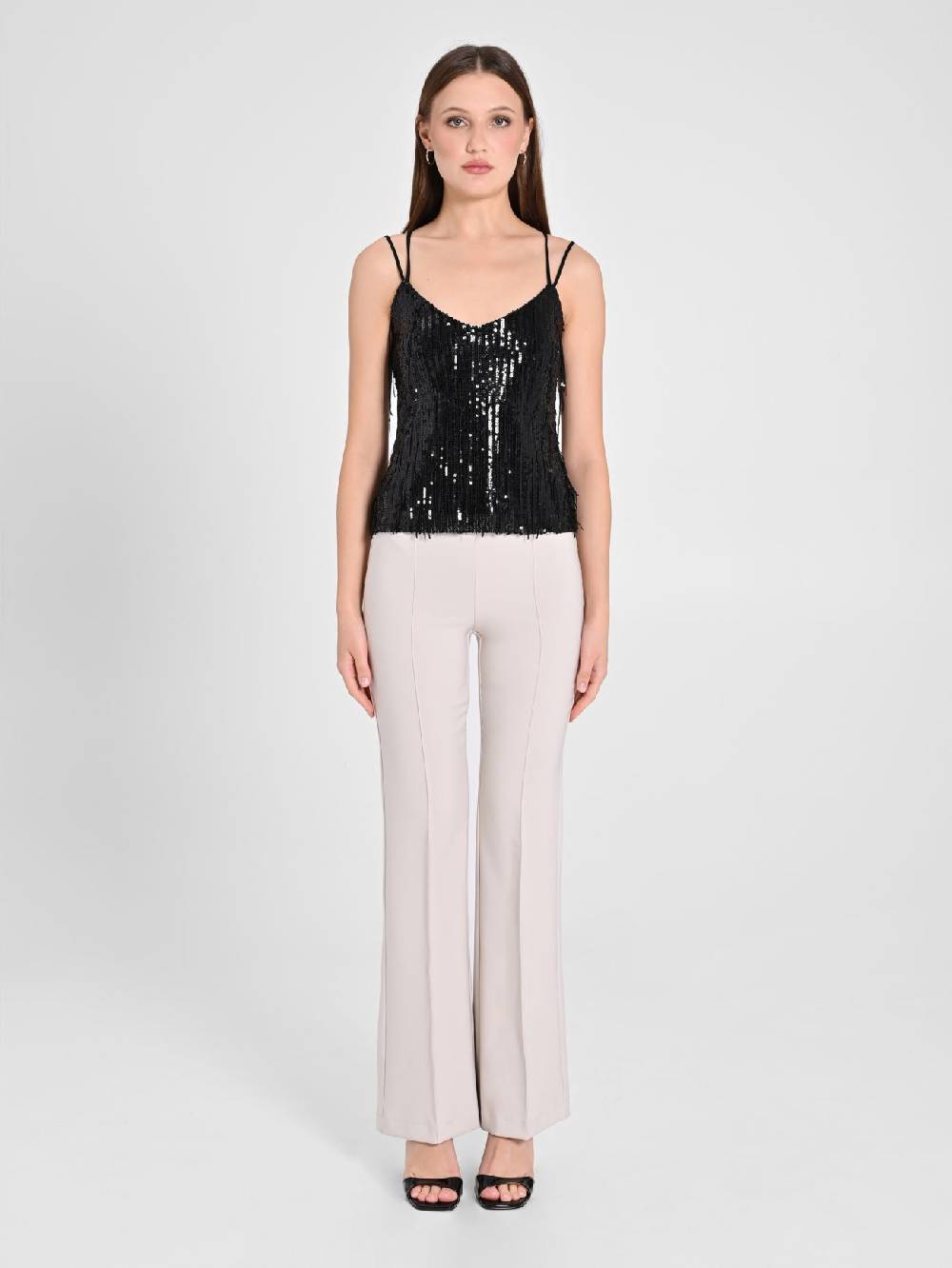 Rinascimento Top Paillettes Frange Shopping online
