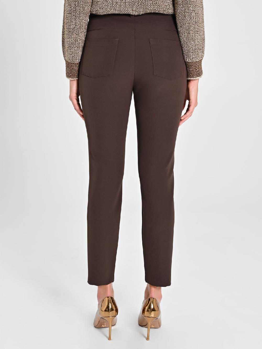 Rinascimento Pantaloni Skinny Marroni Offerta San Valentino