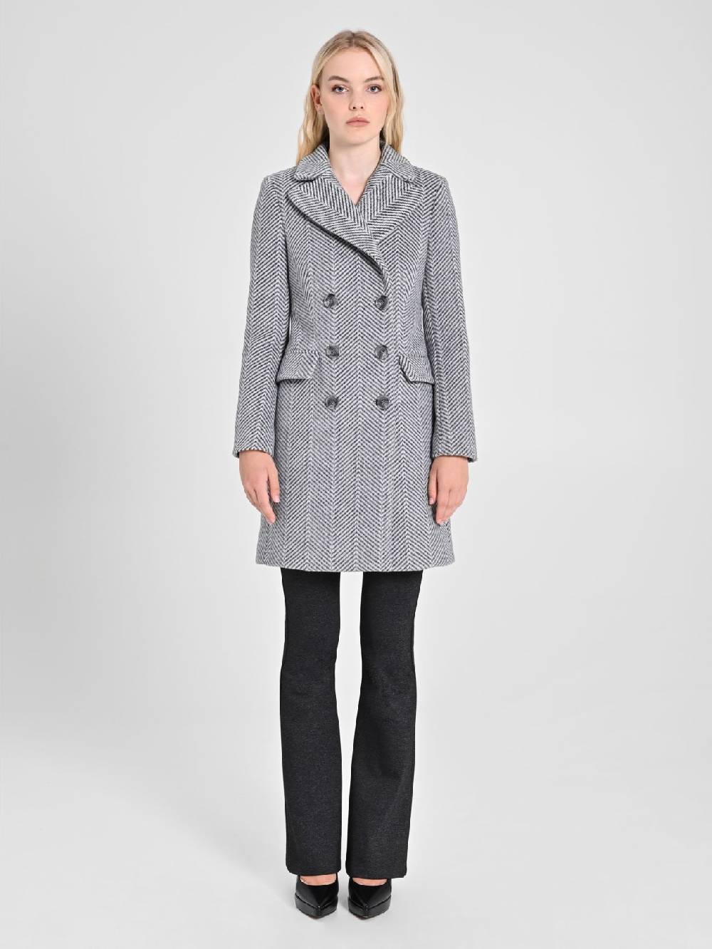 Rinascimento Cappotto Grigio Spinato Latest fashion