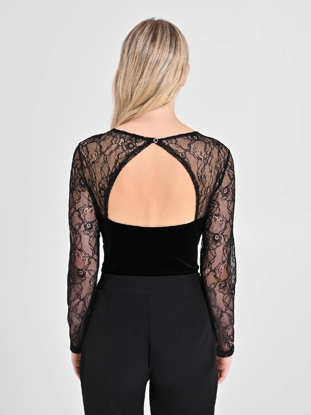 Rinascimento Body in Pizzo e Velluto Nero Lightning offer