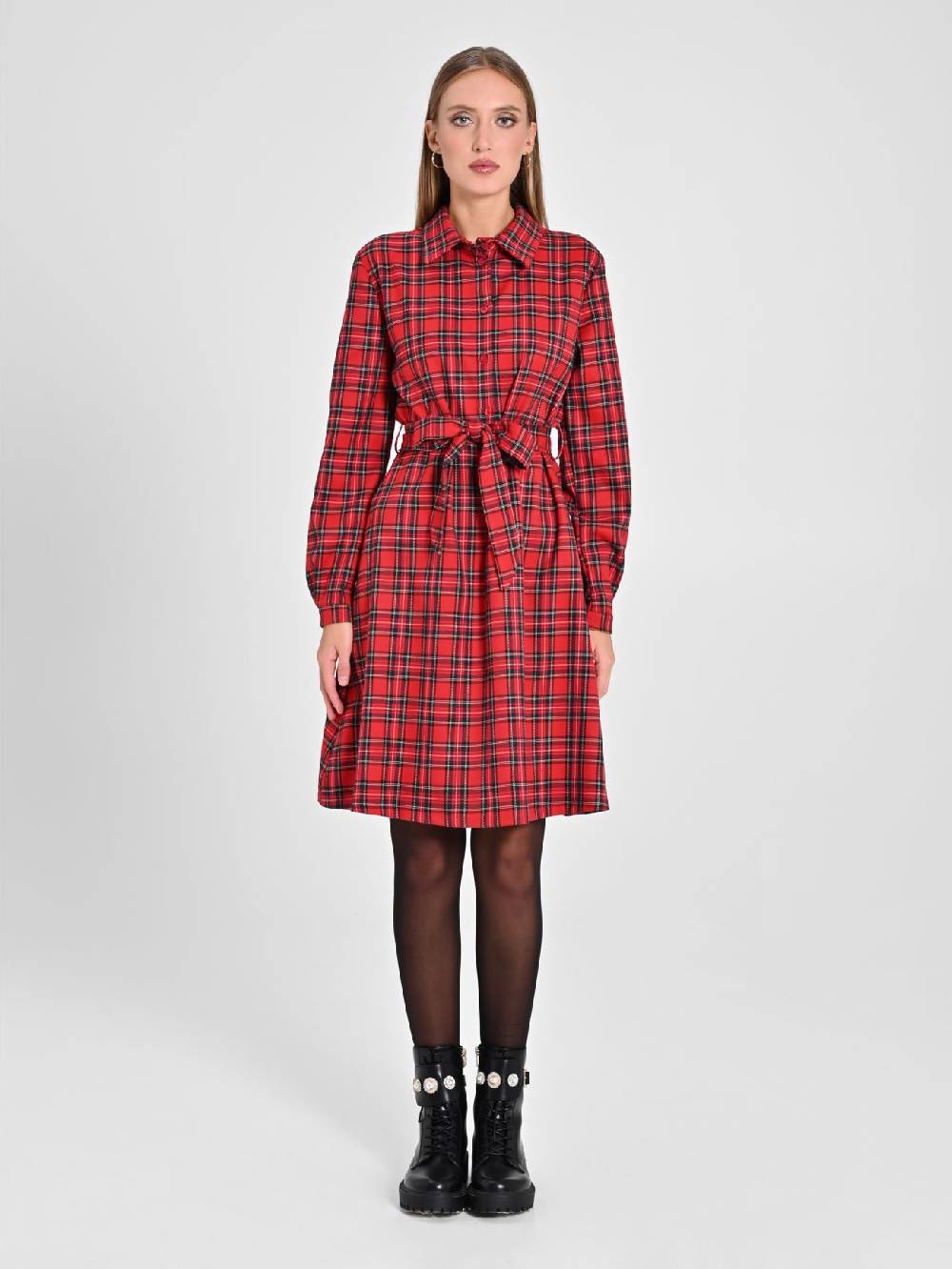 Rinascimento Chemisier in Tartan Offerte stagionali