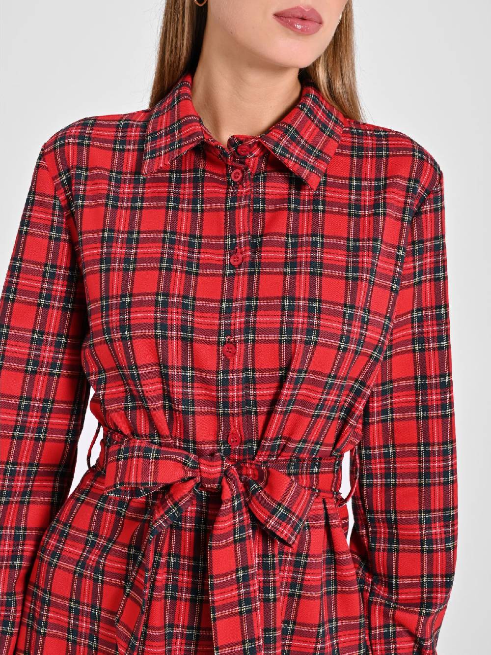 Rinascimento Chemisier in Tartan Offerte stagionali
