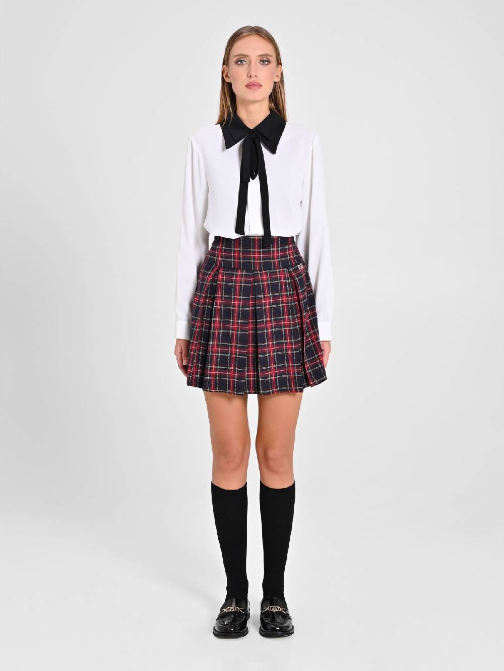 Rinascimento Minigonna in Tartan Blu Comprane uno, ottenene uno gratis