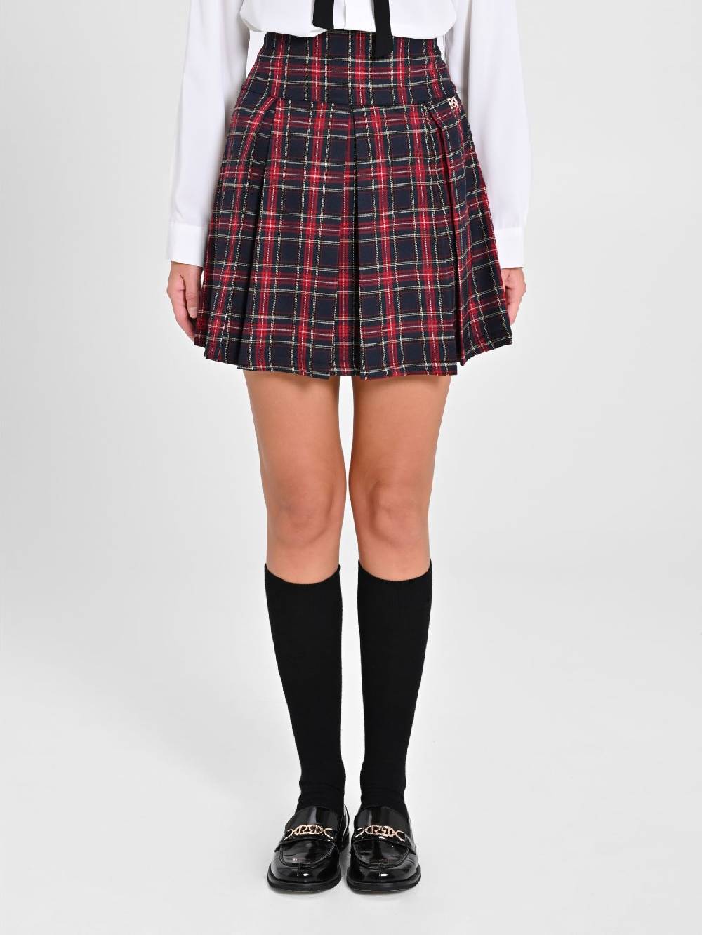 Rinascimento Minigonna in Tartan Blu Comprane uno, ottenene uno gratis