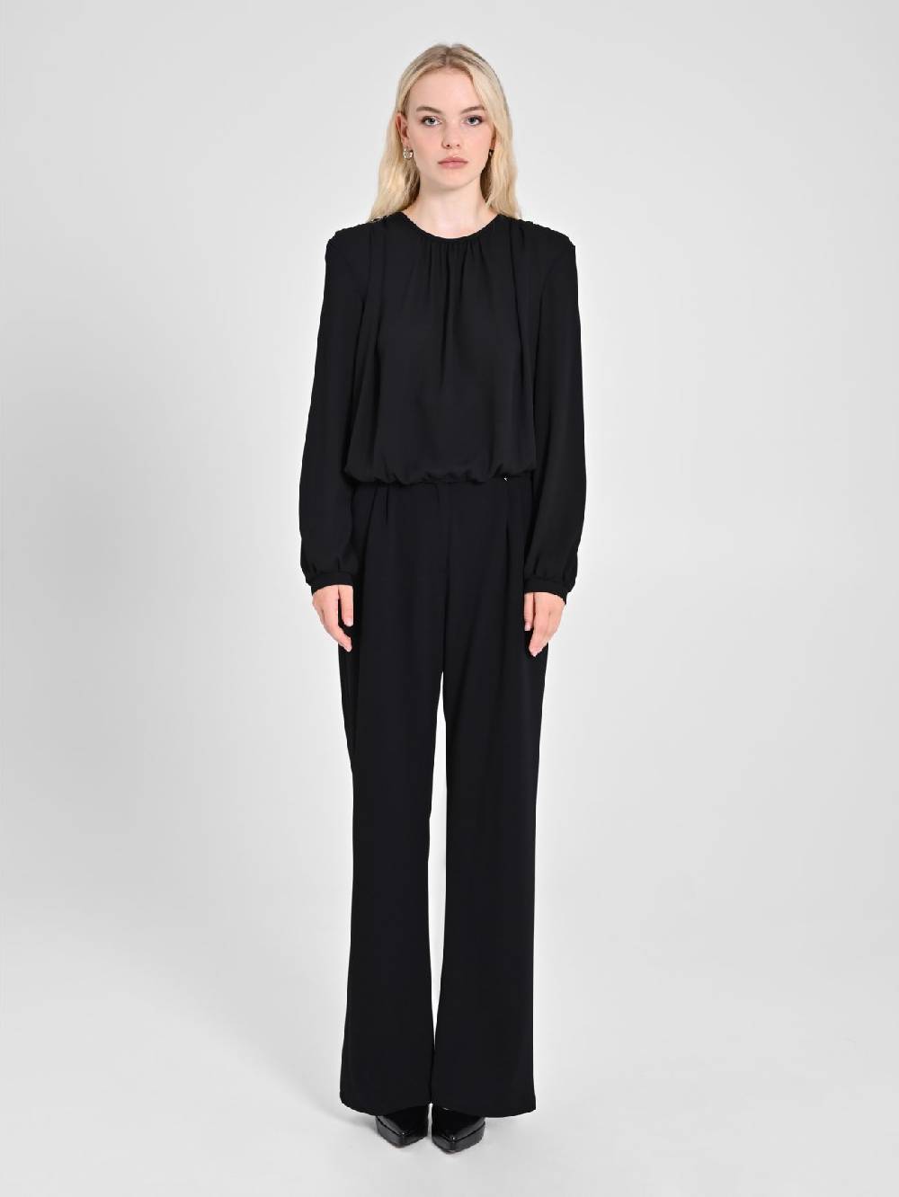 Rinascimento Blusa in Georgette Nera Enormi risparmi