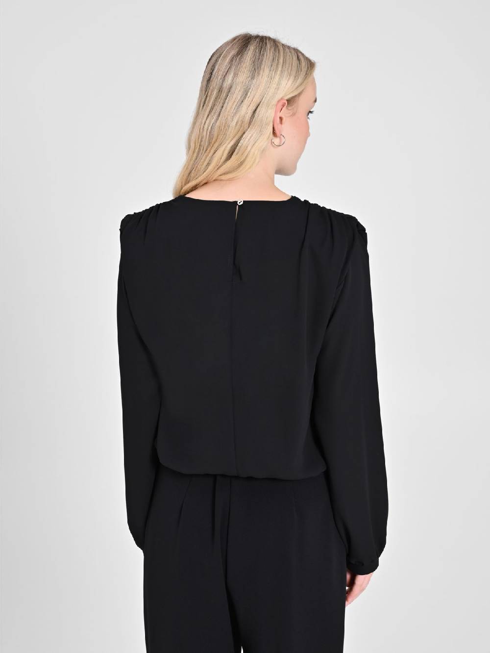 Rinascimento Blusa in Georgette Nera Enormi risparmi