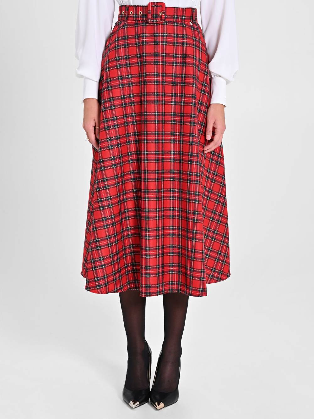 Rinascimento Gonna Midi in Tartan Latest stili