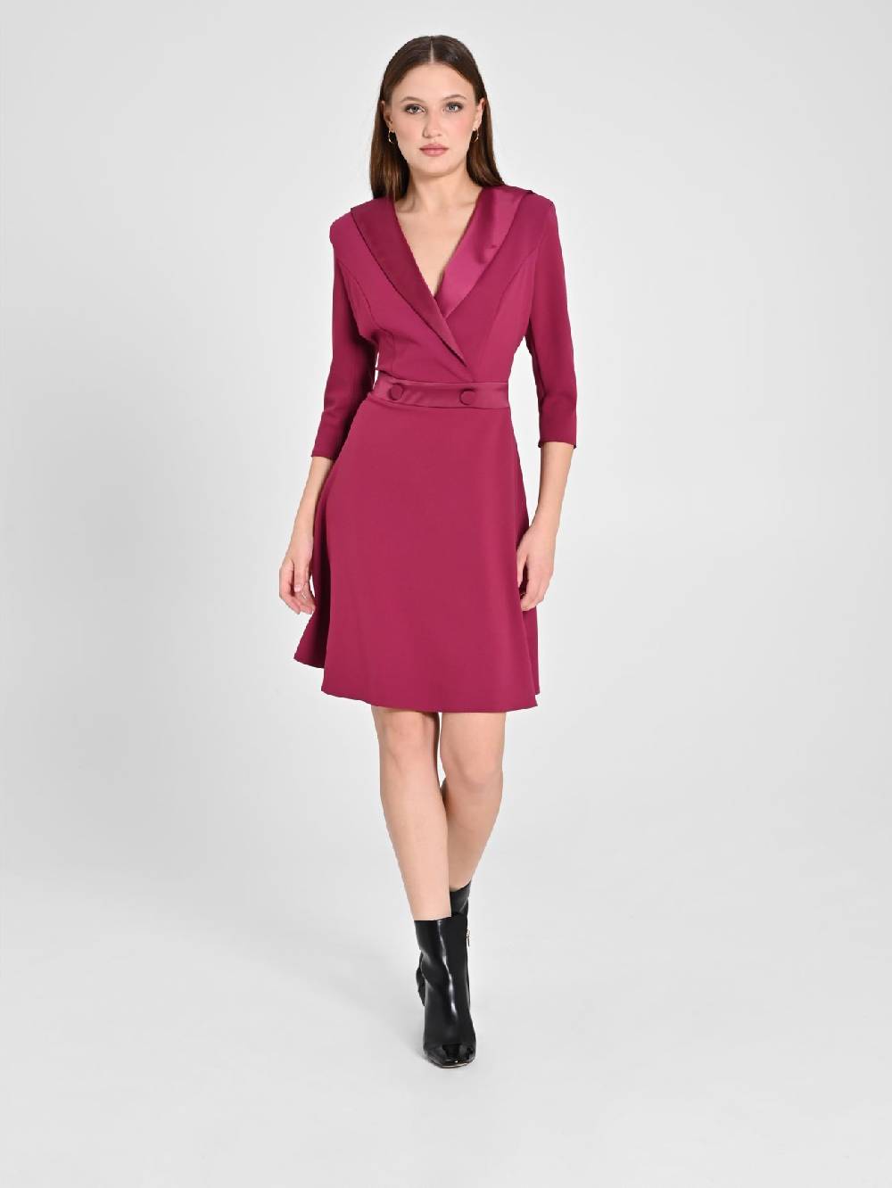 Rinascimento Abito a Ruota Bordeaux Fino al 50% di sconto