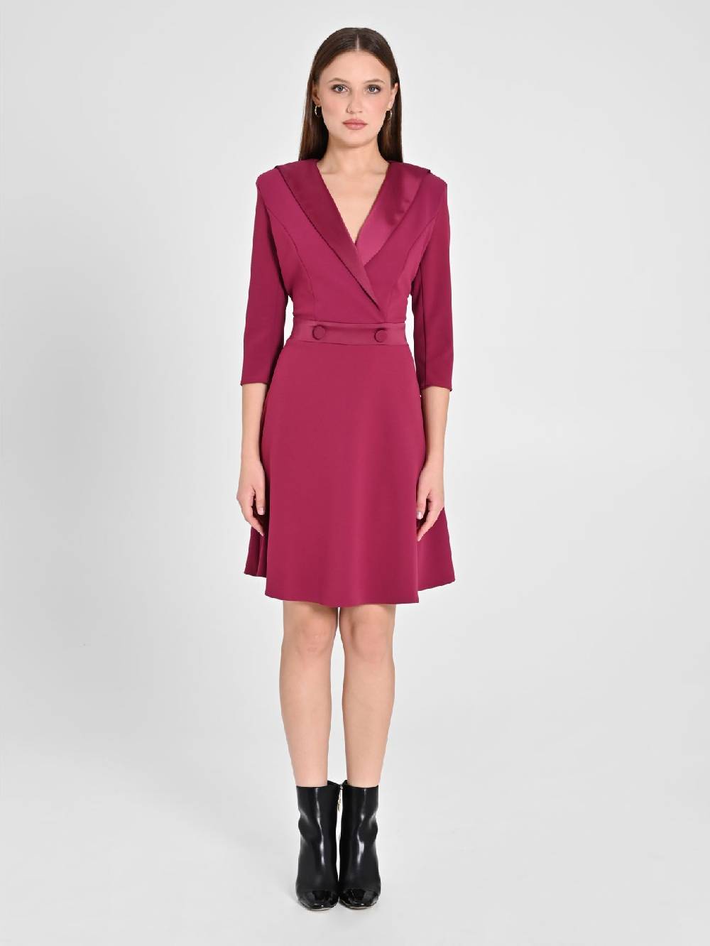 Rinascimento Abito a Ruota Bordeaux Fino al 50% di sconto