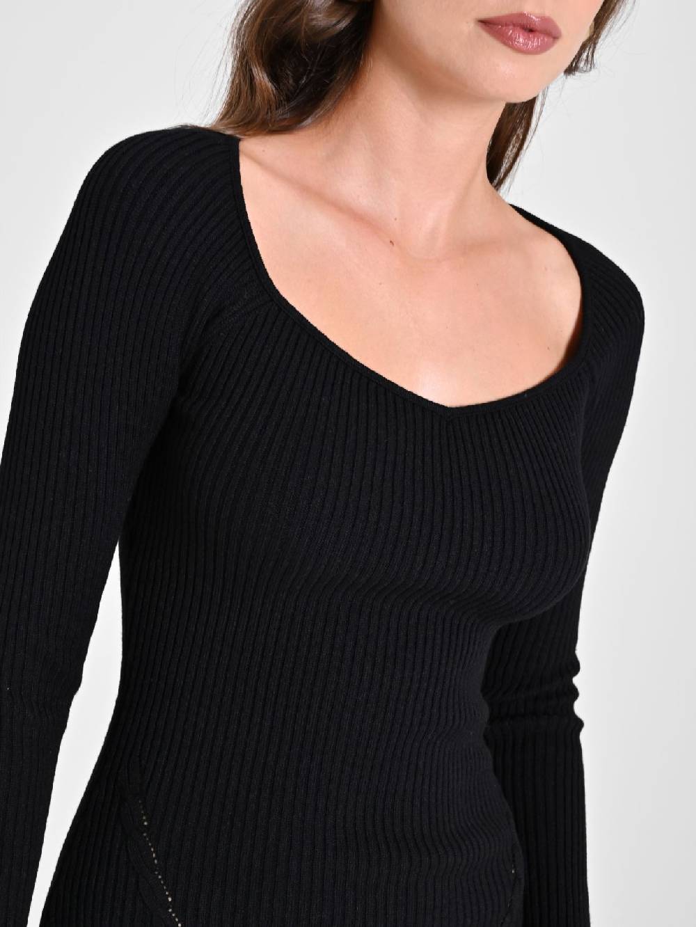 Rinascimento Tubino Nero in Maglia Solo un giorno rimasto