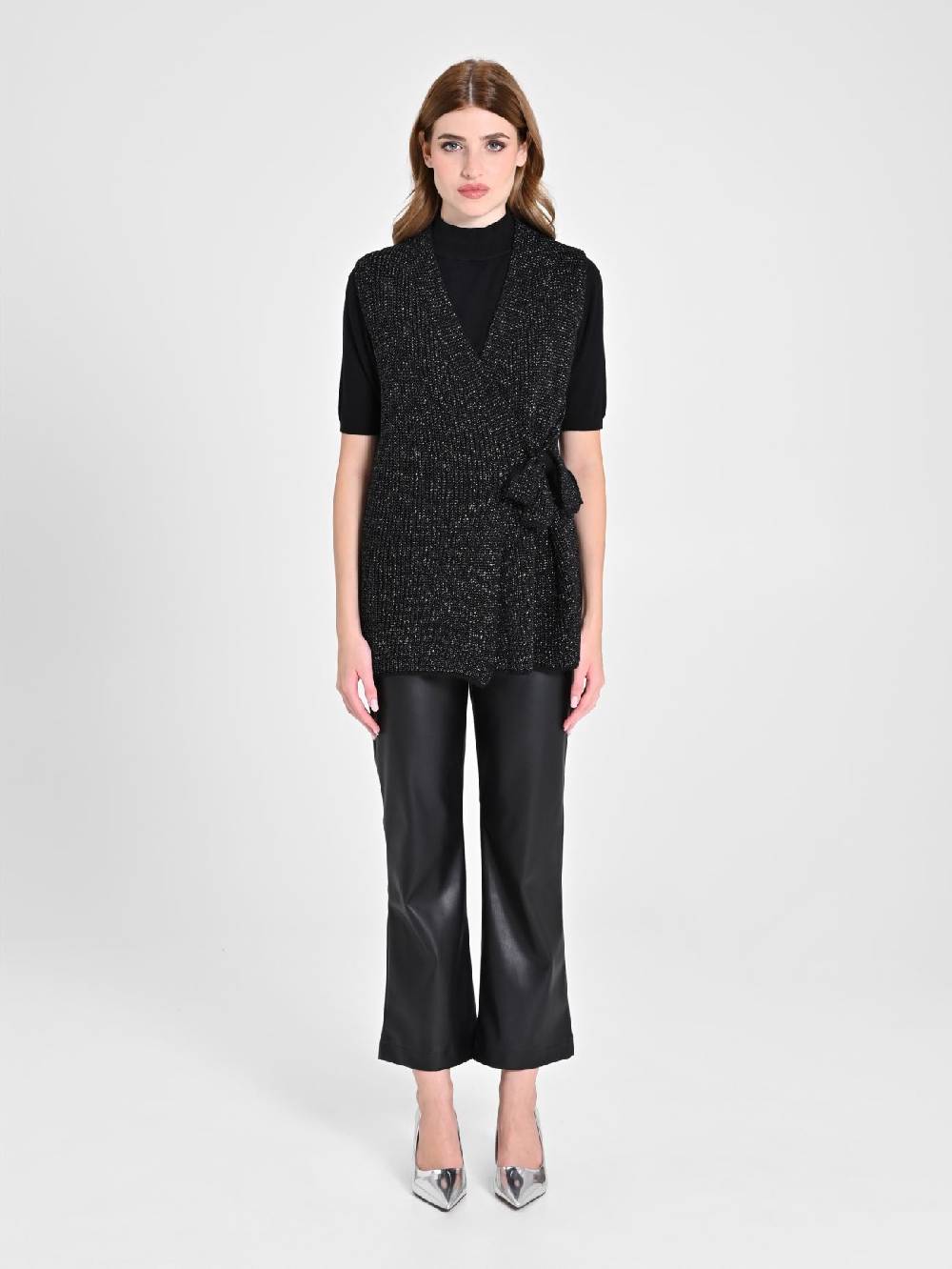 Rinascimento Gilet Fiocco Lurex Super sconto