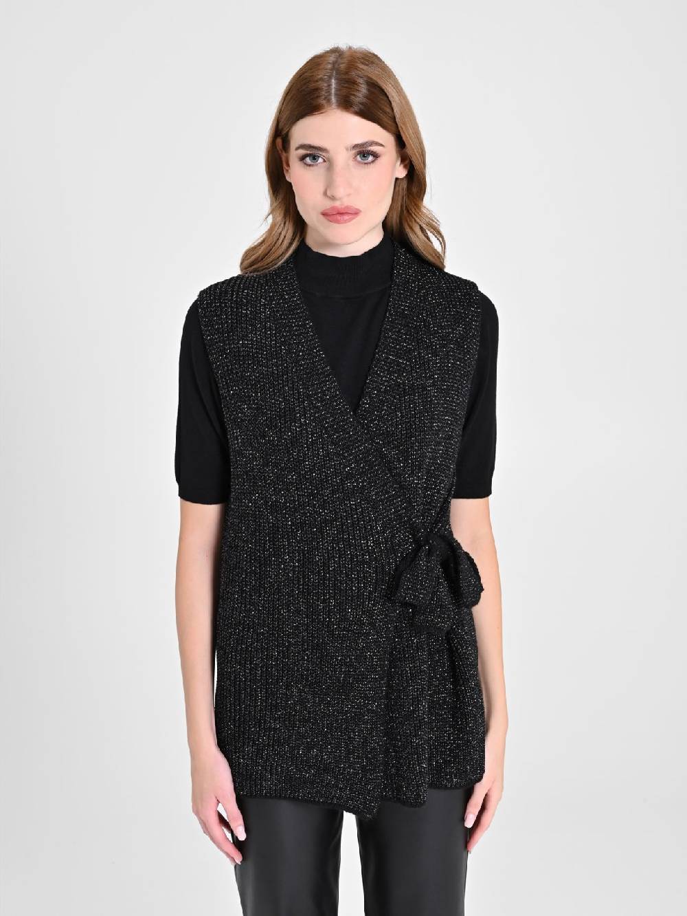 Rinascimento Gilet Fiocco Lurex Super sconto