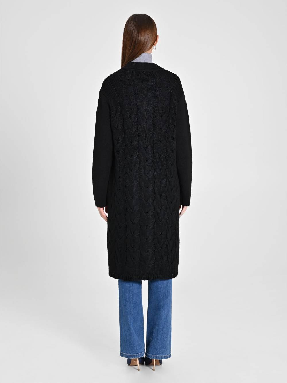 Rinascimento Maxi Cardigan nero Consegna Veloce